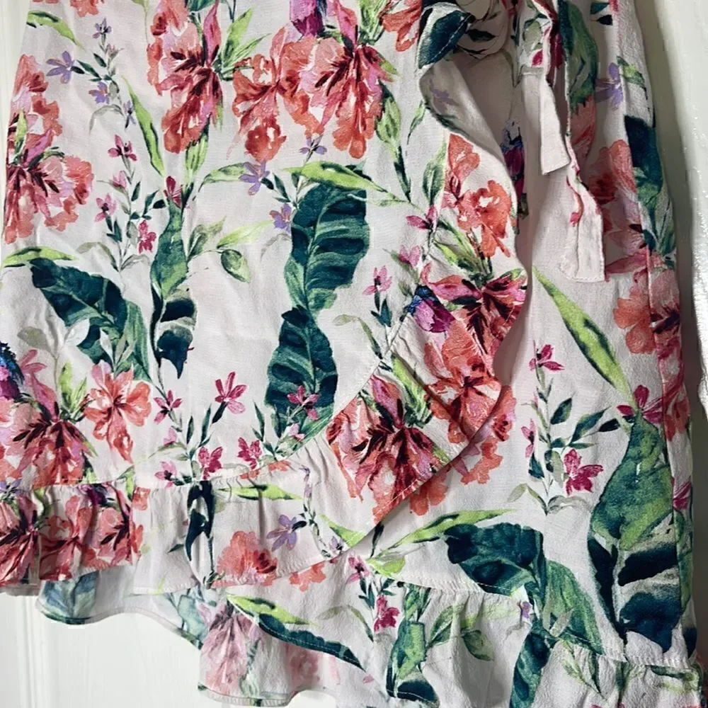 Sanctuary Tropicana ruffle wrap skirt size xs